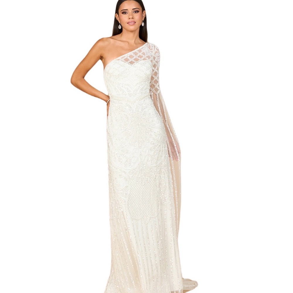 LARA New York Cream Lace Detail Fabric